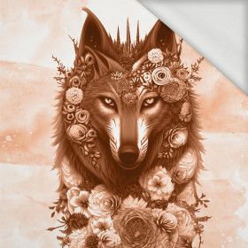 FANTASY WOLF / peach fuzz - Paneel (60cm x 50cm) Sommersweat