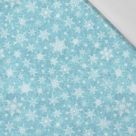 SCHNEEFLOCKEN MST. 2 / ACID WASH Marine  - Baumwoll Webware