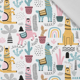 GEMALTE LAMAS - Baumwoll Webware