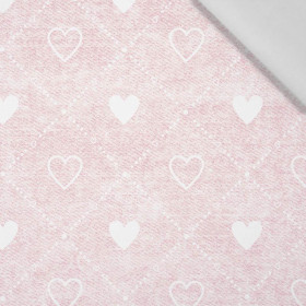 HERZEN UND RAUTEN / vintage look jeans (blass rosa) - Baumwoll Webware