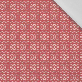 HERZEN (KONTUR) m. 2 / rot (WALENTINESMIX) - Baumwoll Webware