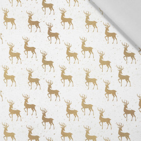 GOLDENE HIRSCHE m. 2 (WEIßE WEIHNACHTEN) - Baumwoll Webware