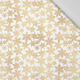 50cm GOLDENE PAPIER SCHNEEFLOCKEN (WEIßE WEIHNACHTEN) - Baumwoll Webware