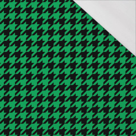 SCHWARZER HAHNENTRITT / grün- Single Jersey mit Elastan ITY