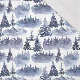 WALDLANDSCHAFT (GEMALTER WALD) - bio single jerset mit Elastan Sommersweat