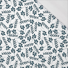 BLÄTTERCHEN M. 2 / weiß - bio single jerset mit Elastan Sommersweat