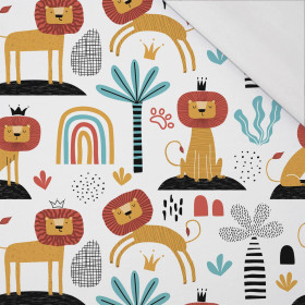 GEMALTE LÖWEN  - bio single jerset mit Elastan Sommersweat