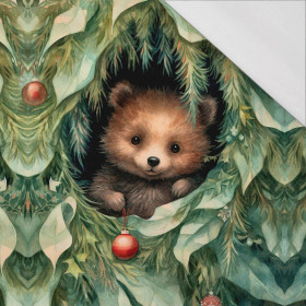 VINTAGE CHRISTMAS BEAR - Paneel (60cm x 50cm) SINGLE JERSEY 