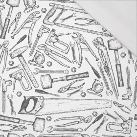 WERKZEUG / grau - weiß - bio single jerset mit Elastan  Sommersweat