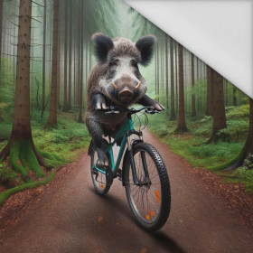 EBER AUF EINEM FAHRRAD M. 1 - Paneel (75cm x 80cm) Wasserabweisende Webware