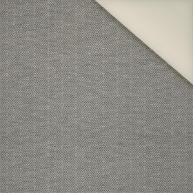 FISCHGRATMUSTER / NACHT RUF / grau- Polster- Velours