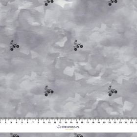 MOTOREN (minimal) / CAMOUFLAGE m. 2 (grau) - bio single jerset mit Elastan Sommersweat