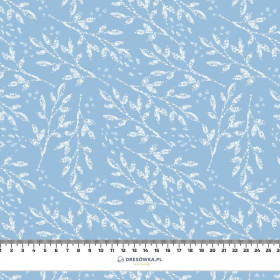 GEFROSTETE ZWEIGE (VERZAUBERTER WINTER) - leichte Maschenware angeraut