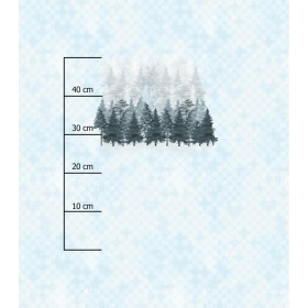WALD (WINTER IM GEBIRGE) - Paneel Sommersweat 75cm x 80cm