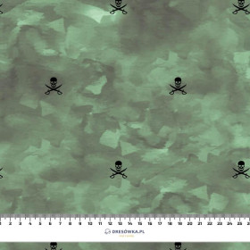 50cm PIRATEN (minimal) / CAMOUFLAGE m. 2 (olive) - Baumwoll Webware