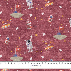 IM WELTRAUM m. 1 (WELTRAUMEXPEDITION) / ACID WASH DUNKELROT - Sommersweat