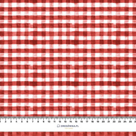 MINI-VICHY / rot (CARO UND ROSEN) - Baumwoll Webware