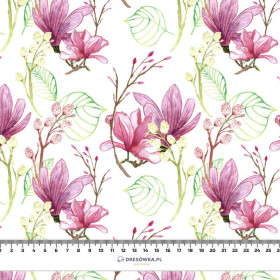MAGNOLIEN Ms. 3 (BLÜHENDE WIESE) - Baumwoll Musselin