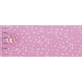 SOCKEN / SCHNEEFLOCKEN (WEIHNACHTSRENTIERE) - panoramisches Paneel  Sommersweat 