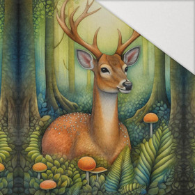 BOHO DEER - Paneel (60cm x 50cm) Hydrophober angerauter Wintersweat