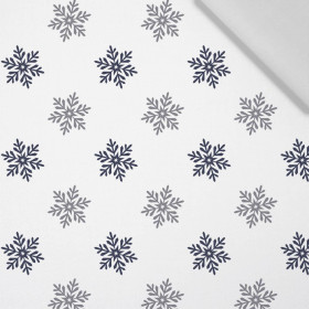 SCHNEEFLÖCKCHEN M. 5 (WINTERZEIT) / weiß - Baumwoll Webware