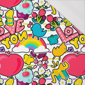 BUNTE STICKER MS. 2 - Bio Single Jersey Sommersweat