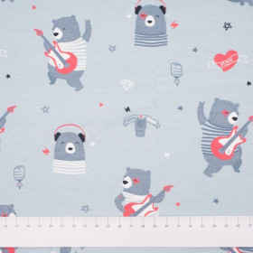 Rock N Roll bear / grau -  Sommersweat