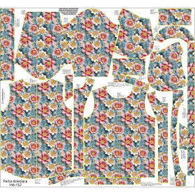 KINDERPARKA (ARIEL) - FLOWERS 3D WZ. 11 - Nähset