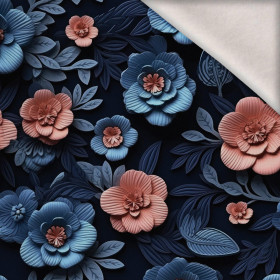 FLOWERS 3D M.12 - Wintersweat angeraut mit Elastan ITY