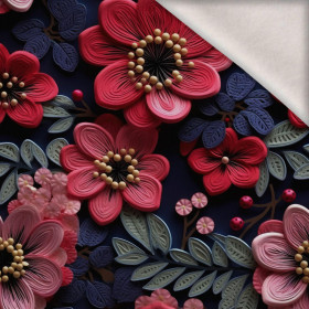 FLOWERS 3D M.13 - Wintersweat angeraut mit Elastan ITY