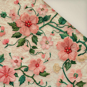 FLOWERS 3D M. 5- Polster- Velours