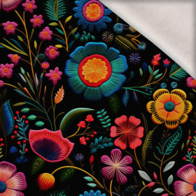 FLOWERS 3D M.9 - Wintersweat angeraut mit Elastan ITY