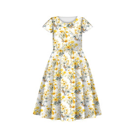 FLOWERS (BUTTER YELLOW) - Baumwoll Musselin