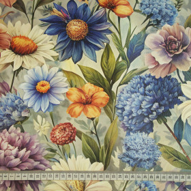 FLOWERS m.15 (46 cm x 50 cm) - dickes geprägtes Kunstleder