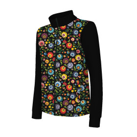 LOWICZ FOLKLORE / schwarz - leichte Maschenware angeraut