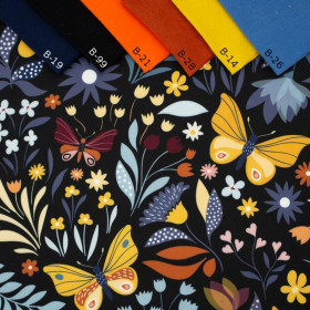 FOLK SCHMETTERLINGE / schwarz - Softshell