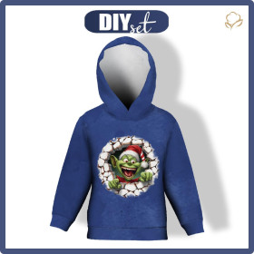 KINDER HOODIE (ALEX) - GREEN CREATURE 2 - Nähset