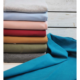 D-695 Kakao - Baumwolle Wintersweat angeraut mit Elastan 250g