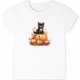HALLOWEEN CAT - Paneel (60cm x 50cm) Wintersweat angeraut mit Elastan ITY