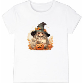HALLOWEEN GIRL - Paneel (60cm x 50cm) Wintersweat angeraut mit Elastan ITY