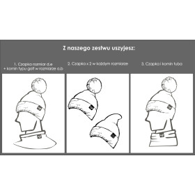 JEANS / Schmetterlinge - Mütze und Loop kreatives Nähset