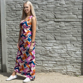 AZTEC MIX / Rosa - Viskose-Jersey mit Elastan
