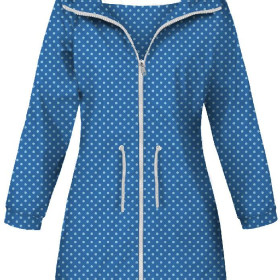 DAMENPARKA (ANNA) - HELLBLAUE PUNKTE / BLAU (KÜRBISGARTEN) - Nähset