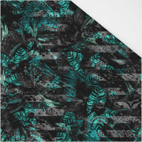 JUNGLE ZEBRA / MONSTERA - Wintersweat angeraut mit Elastan ITY