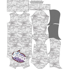 HERREN HOODIE (COLORADO) - COMICS / ooops (violet - rot) - Nähset