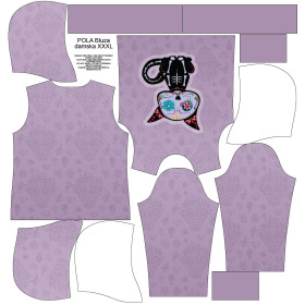 CLASSIC DAMEN HOODIE (POLA) - KATZE DANTE (DIA DE LOS MUERTOS) - Sommersweat