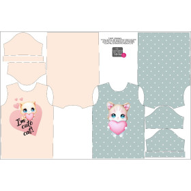 2-PACK - KINDER T-SHIRT - SWEET CATS Ms. 4 - Nähset