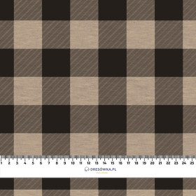 KARO VICHY - MELANGE BEIGE - Webware für Tischdecken