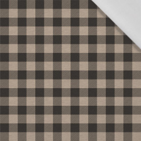 KARO VICHY - MELANGE BEIGE - Baumwoll Webware