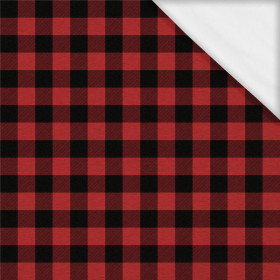 KARO VICHY - MELANGE ROT- Single Jersey mit Elastan ITY